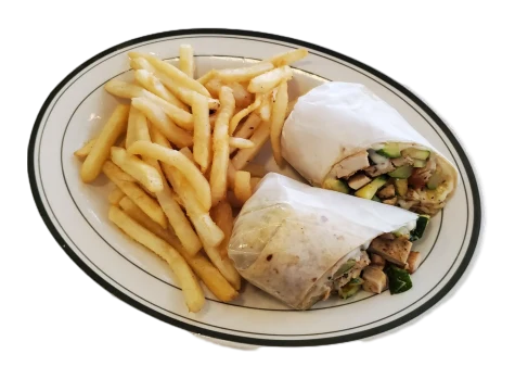 Greek Salad Chicken Wrap